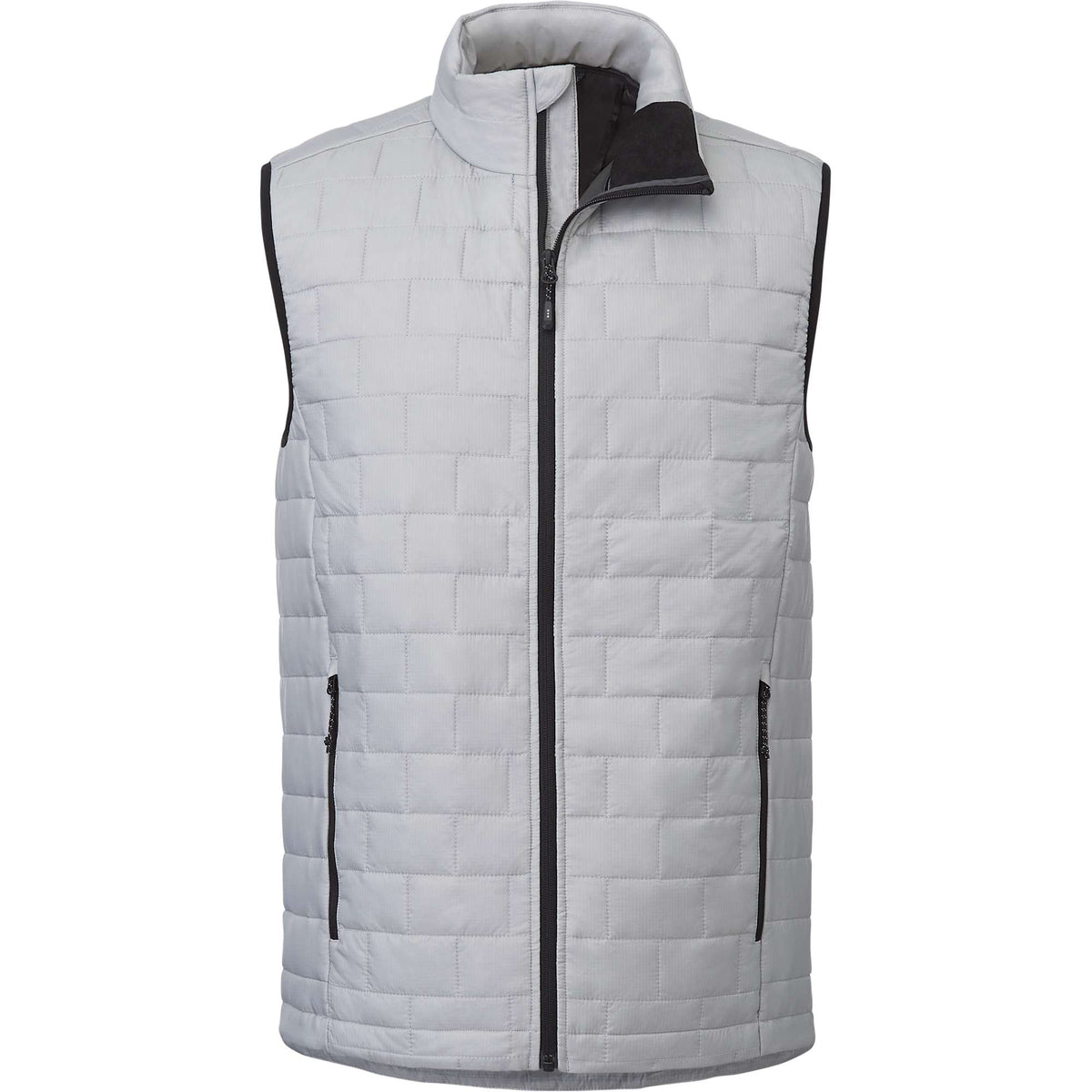 Telluride Packable Puffer Vest for Men Embroidery - Silver - Front