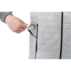 Telluride Packable Puffer Vest for Men Embroidery - Silver - Right Angle On Model