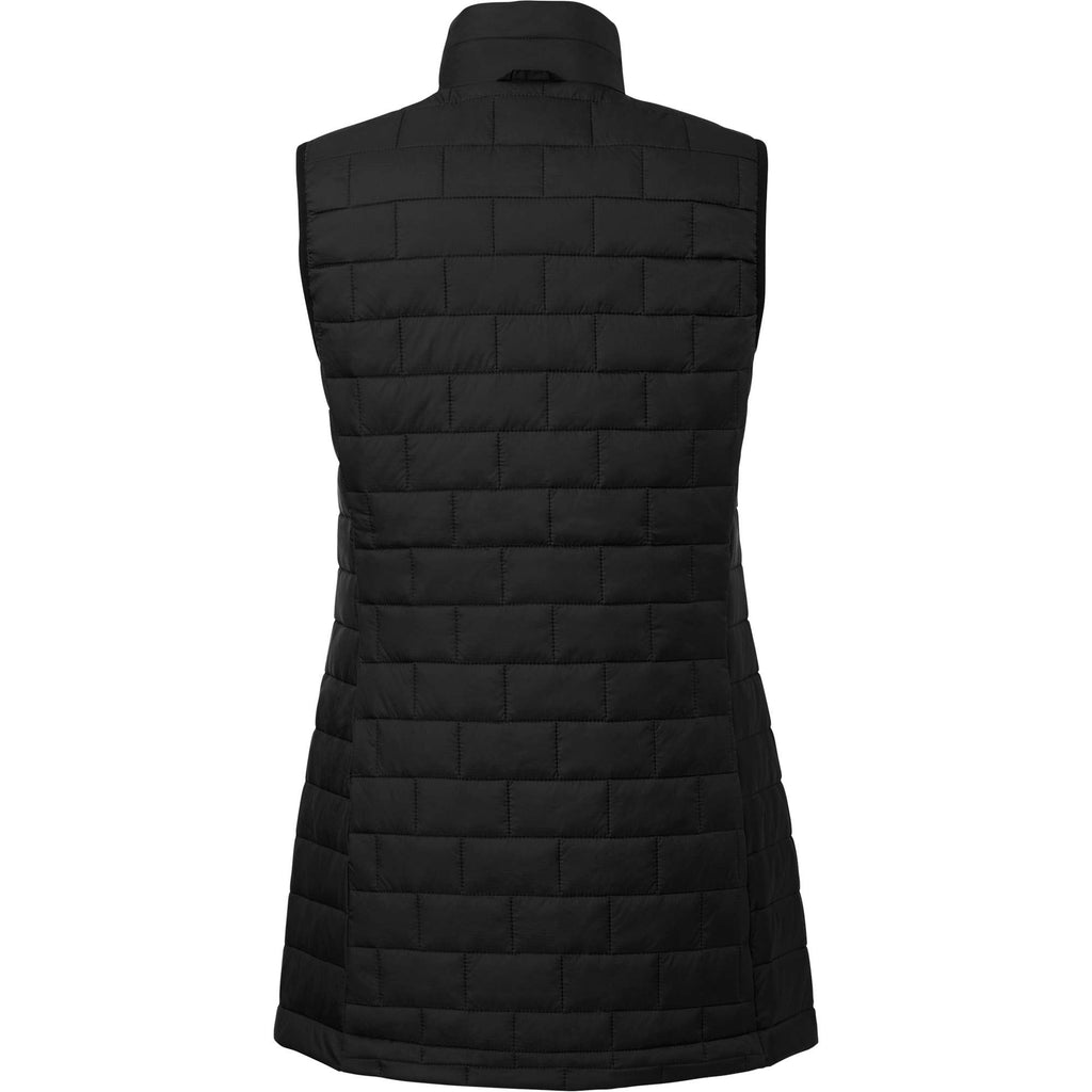 Telluride Packable Puffer Vest for Women Embroidery - Black - Back