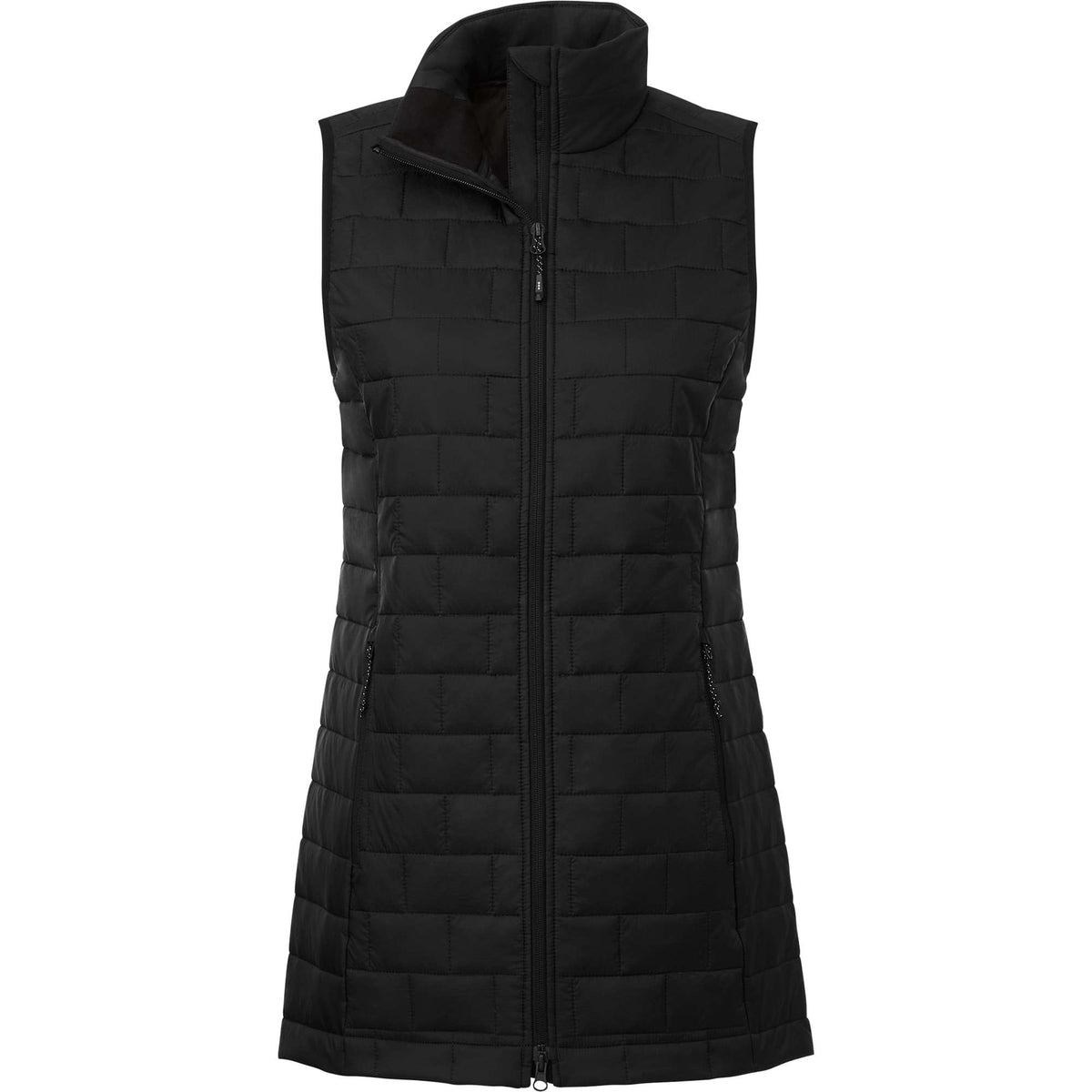 Telluride Packable Puffer Vest for Women Embroidery - Black - Front