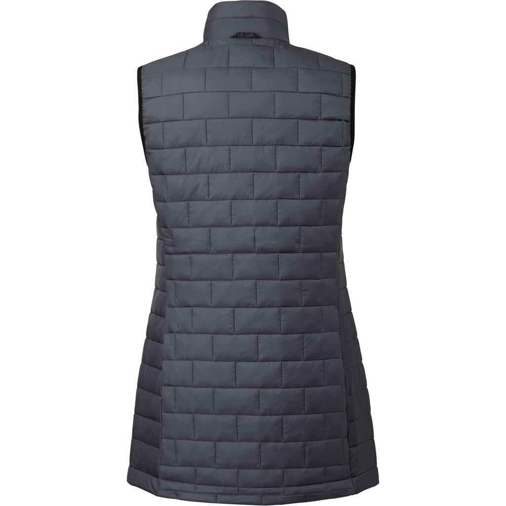 Telluride Packable Puffer Vest for Women Embroidery - Grey Storm - Back