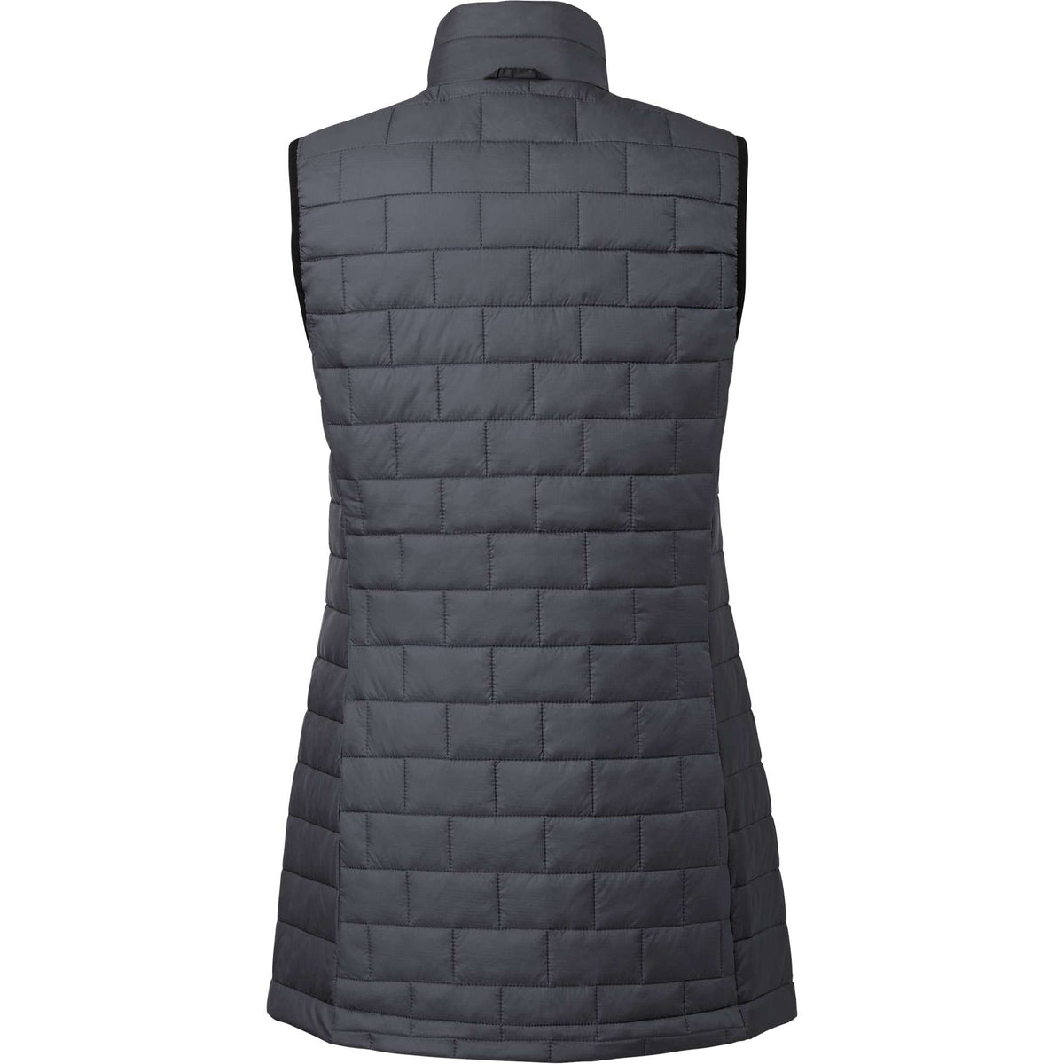 Telluride Packable Puffer Vest for Women Embroidery - Grey Storm - Back