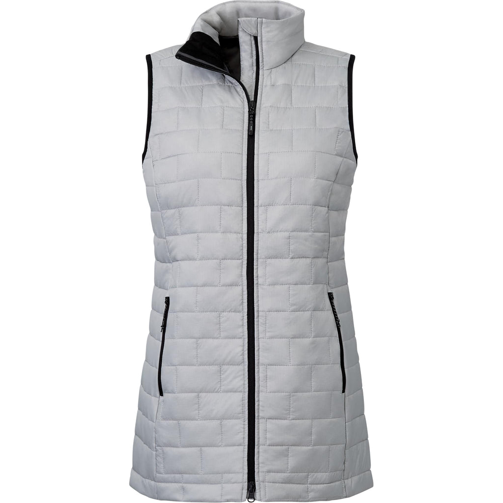Telluride Packable Puffer Vest for Women Embroidery - Silver - Front