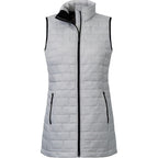 Telluride Packable Puffer Vest for Women Embroidery - Silver - Front