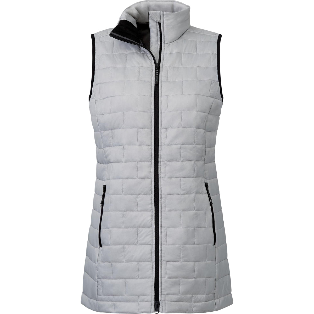 Telluride Packable Puffer Vest for Women Embroidery - Silver - Front