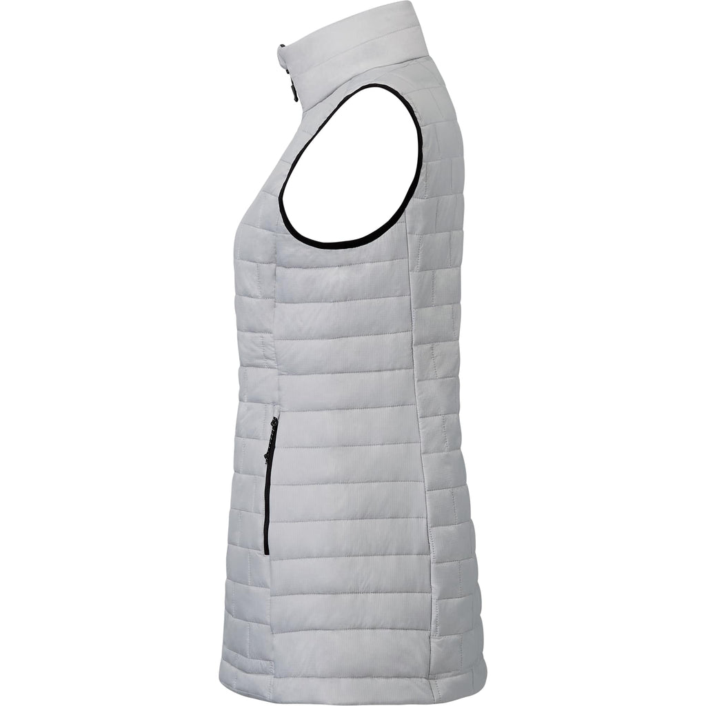 Telluride Packable Puffer Vest for Women Embroidery - Silver - Left Side