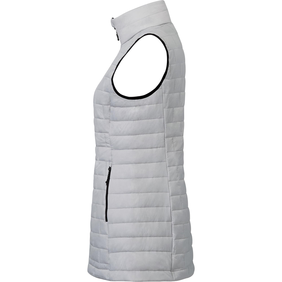 Telluride Packable Puffer Vest for Women Embroidery - Silver - Left Side