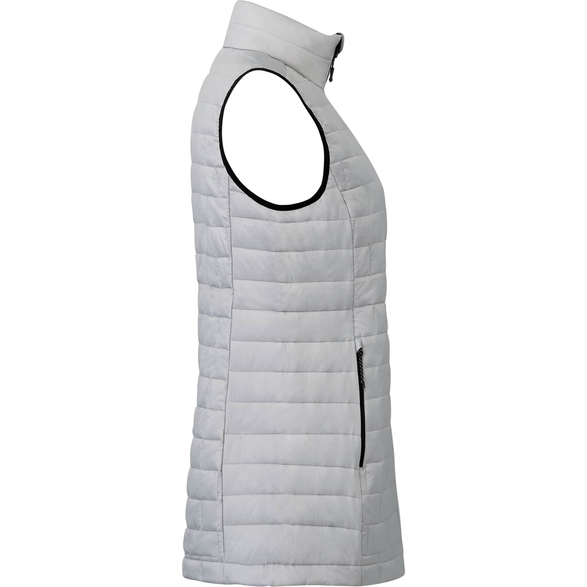 Telluride Packable Puffer Vest for Women Embroidery - Silver - Right Side