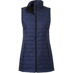 Telluride Packable Puffer Vest for Women Embroidery - Vintage Navy - Front
