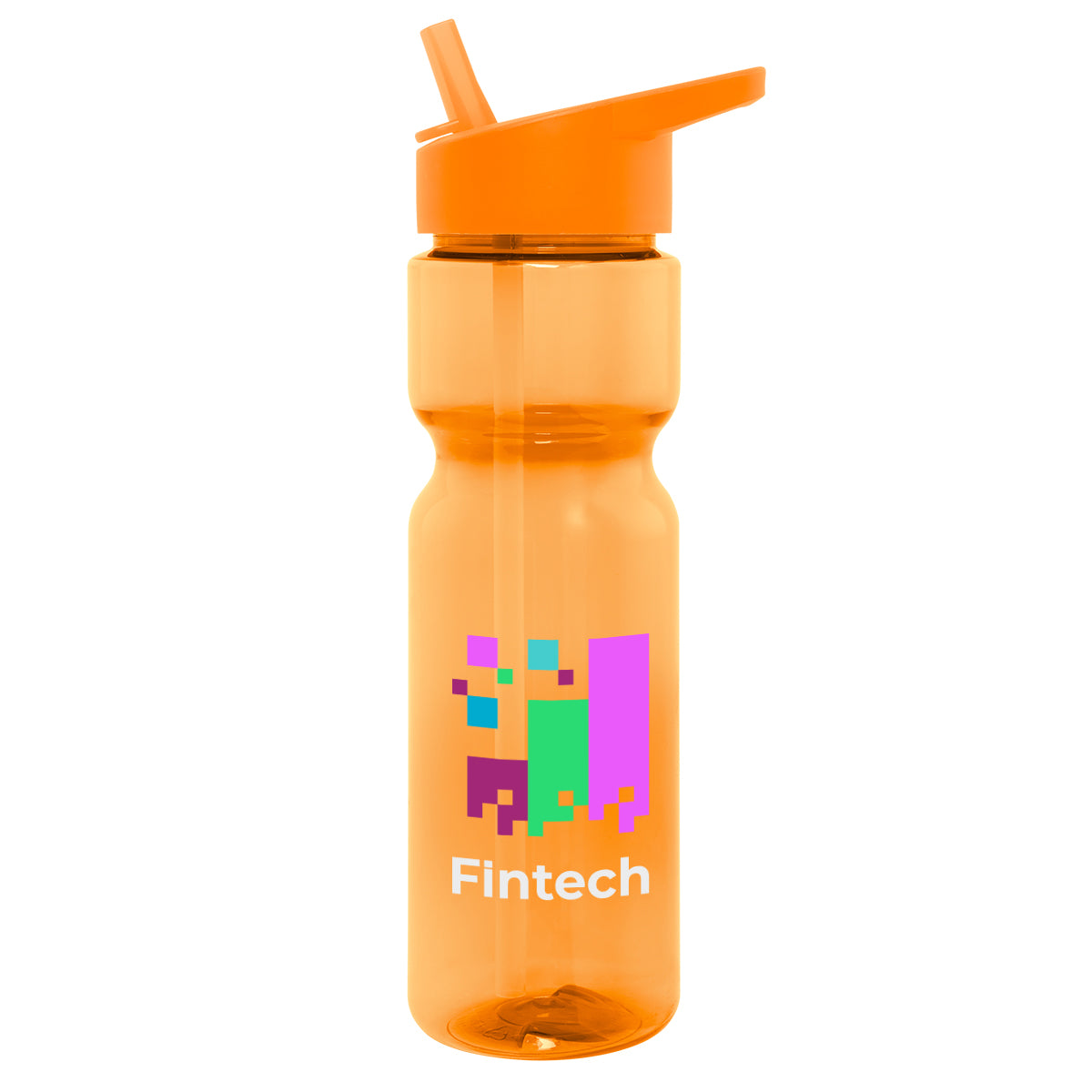 Tempo Bottle in Full Color, 28 oz - Orange - Colorbrite