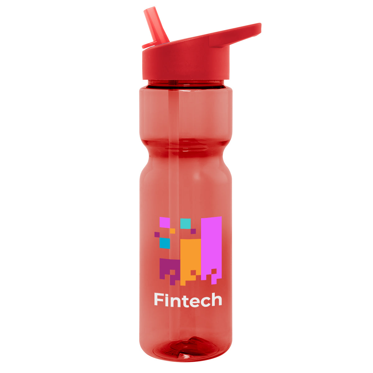 Tempo Bottle in Full Color, 28 oz - Red - Colorbrite