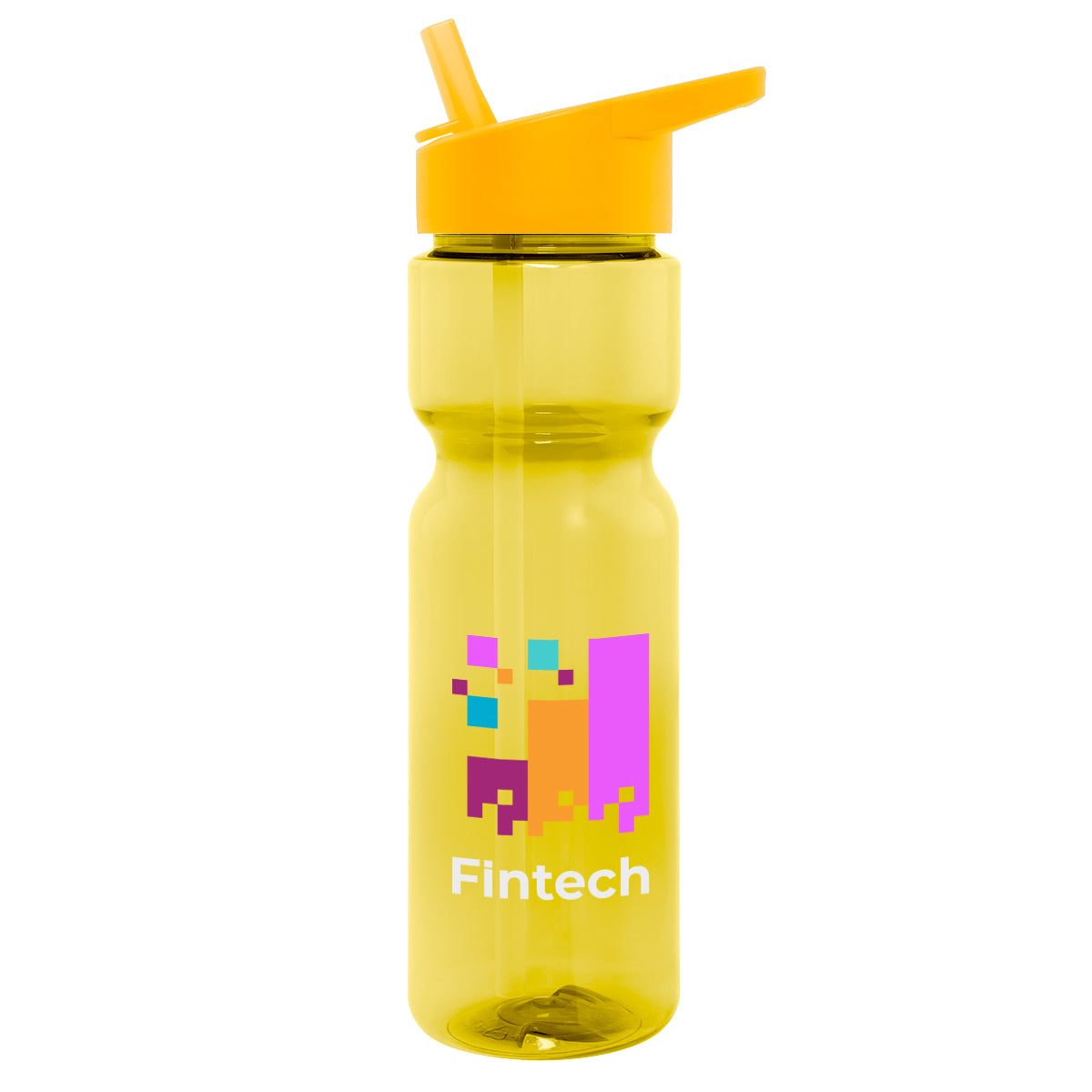 Tempo Bottle in Full Color, 28 oz - Yellow - Colorbrite