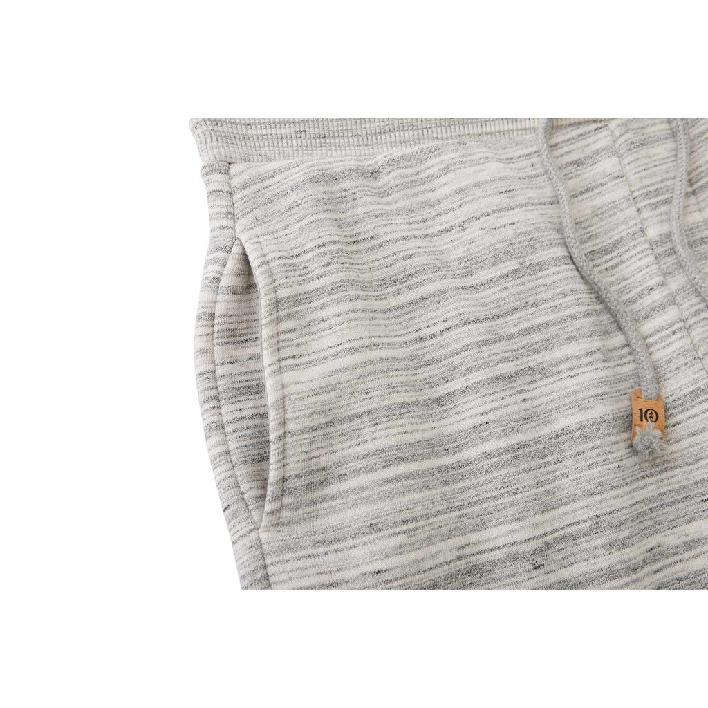 Tentree Atlas Sweatpants for Men Transfer - ten Hi Rise Grey Space Dye - Detail