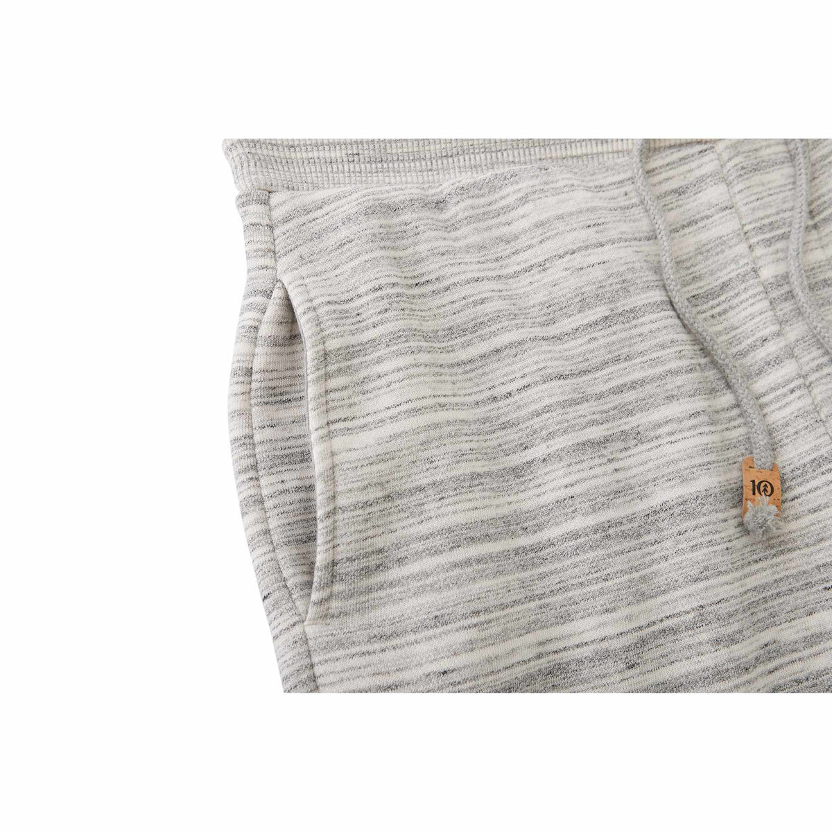 Tentree Atlas Sweatpants for Men Transfer - ten Hi Rise Grey Space Dye - Detail