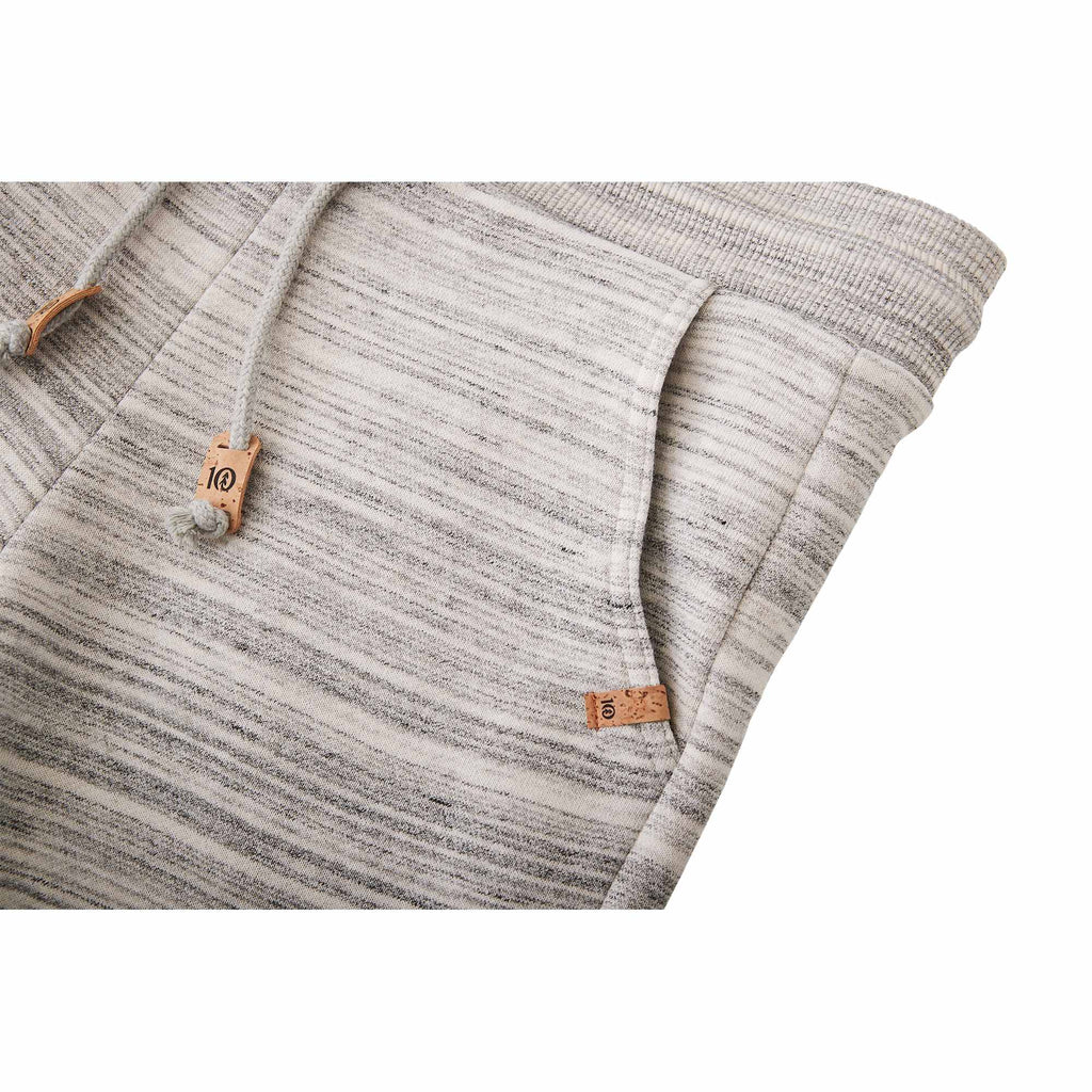Tentree Bamone Sweatpants for Women Embroidery - ten Hi Rise Grey Space Dye - Detail
