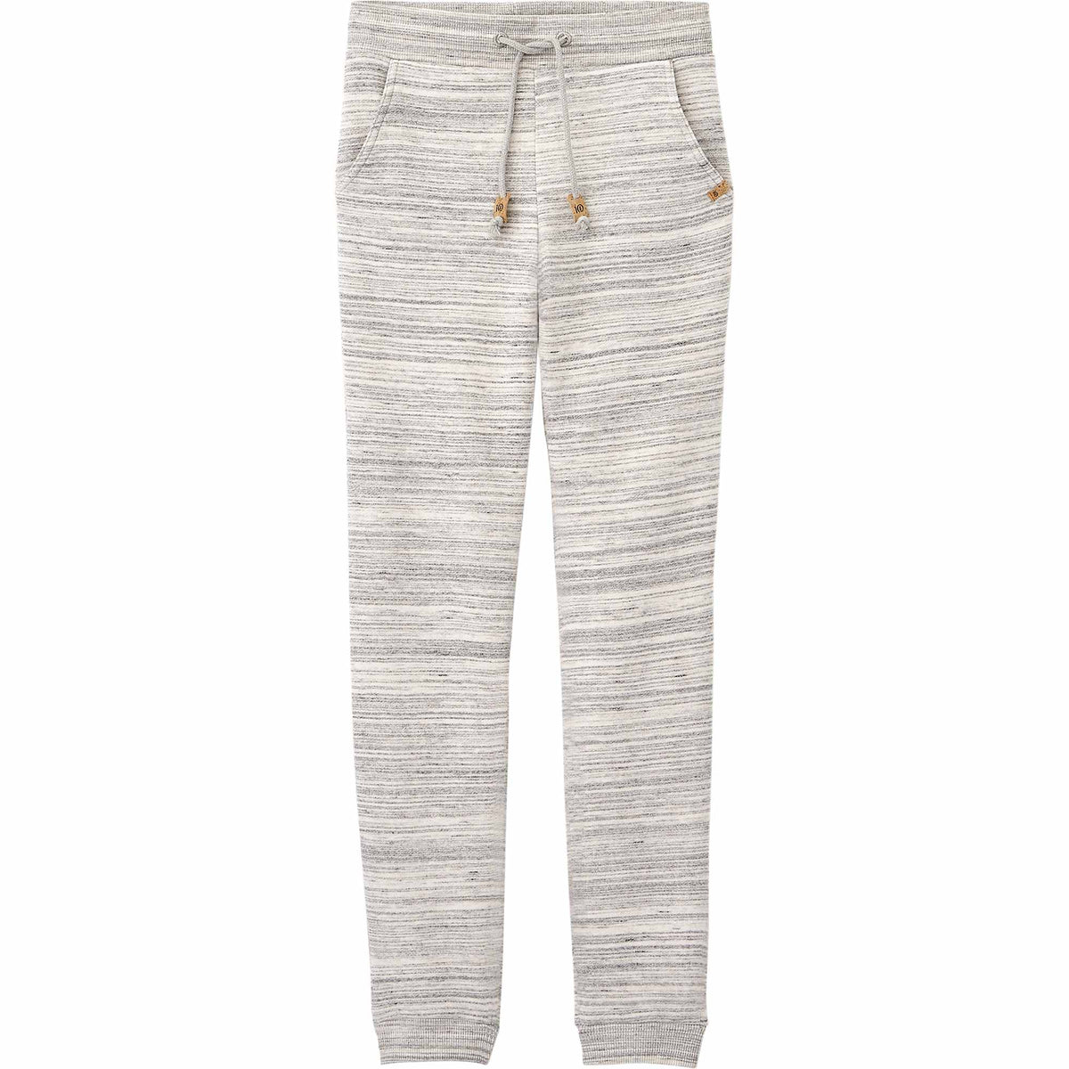 Tentree Bamone Sweatpants for Women Embroidery - ten Hi Rise Grey Space Dye - Front