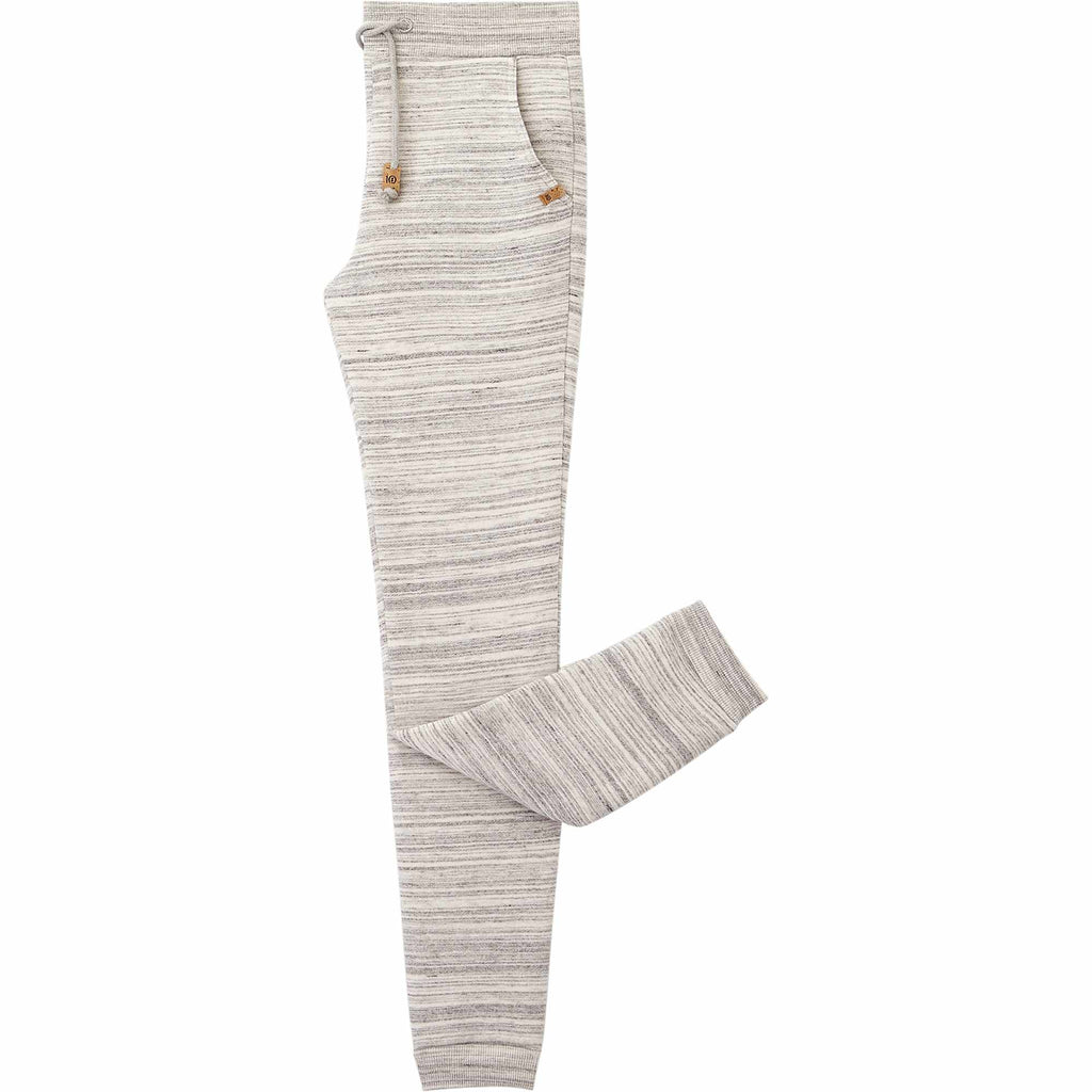 Tentree Bamone Sweatpants for Women Embroidery - ten Hi Rise Grey Space Dye - Left Side 2
