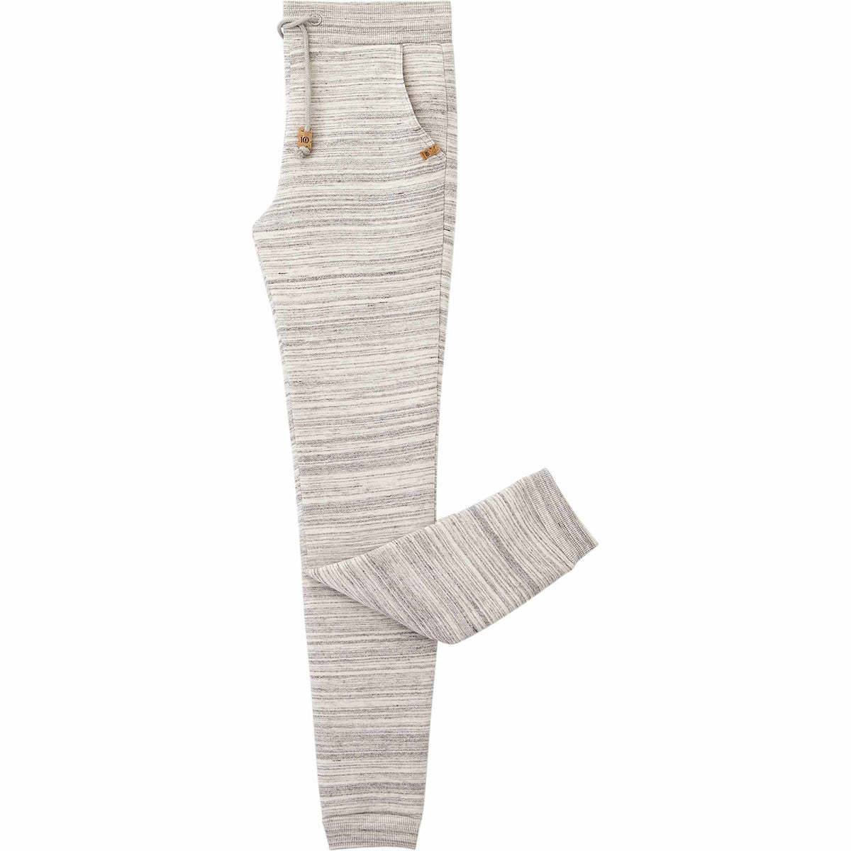 Tentree Bamone Sweatpants for Women Transfer - ten Hi Rise Grey Space Dye - Left Side 2