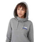 Tentree Banshee Organic Cotton Cowl Hoodie for Women Transfer - ten Heather Grey - On Model Detail