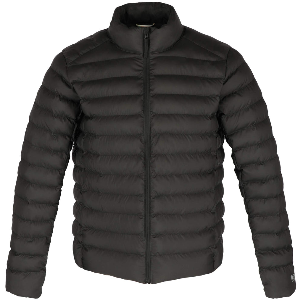 tentree Cloud Shell Packable Puffer Jacket for Men Transfer - ten Meteorite Black - Front