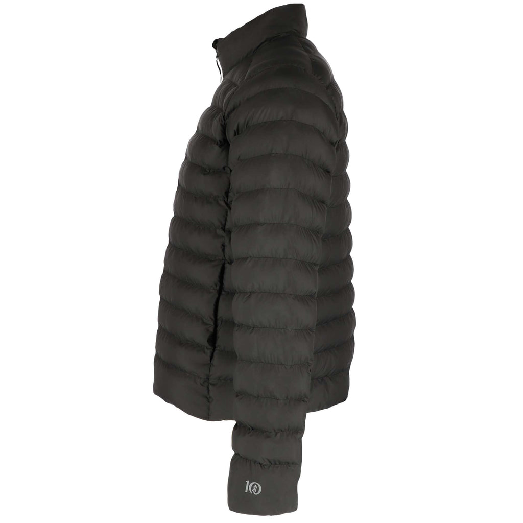 tentree Cloud Shell Packable Puffer Jacket for Men Transfer - ten Meteorite Black - Left Side