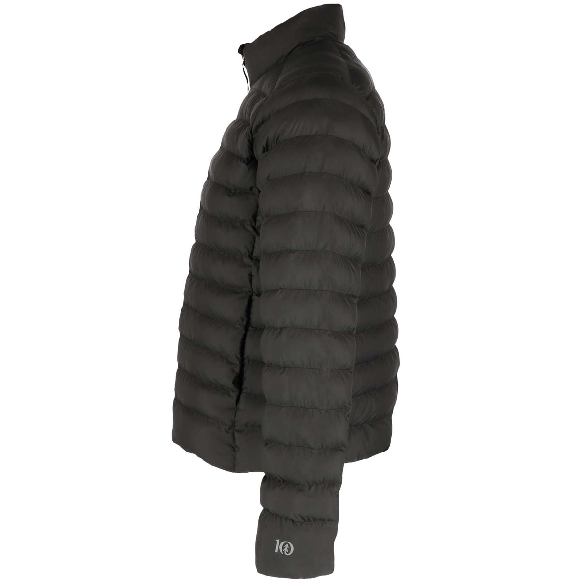 tentree Cloud Shell Packable Puffer Jacket for Men Transfer - ten Meteorite Black - Left Side
