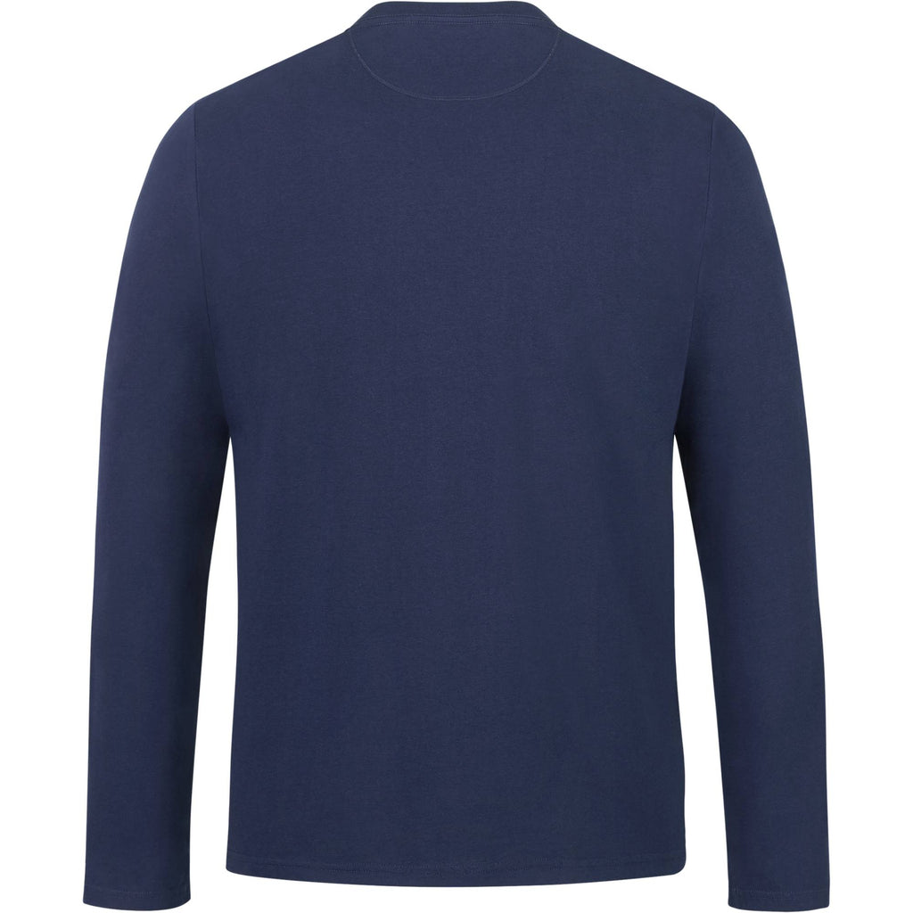 tentree Long Sleeve Tee in Fairtrade Organic Cotton for Men Transfer - ten Dress Blue - Back