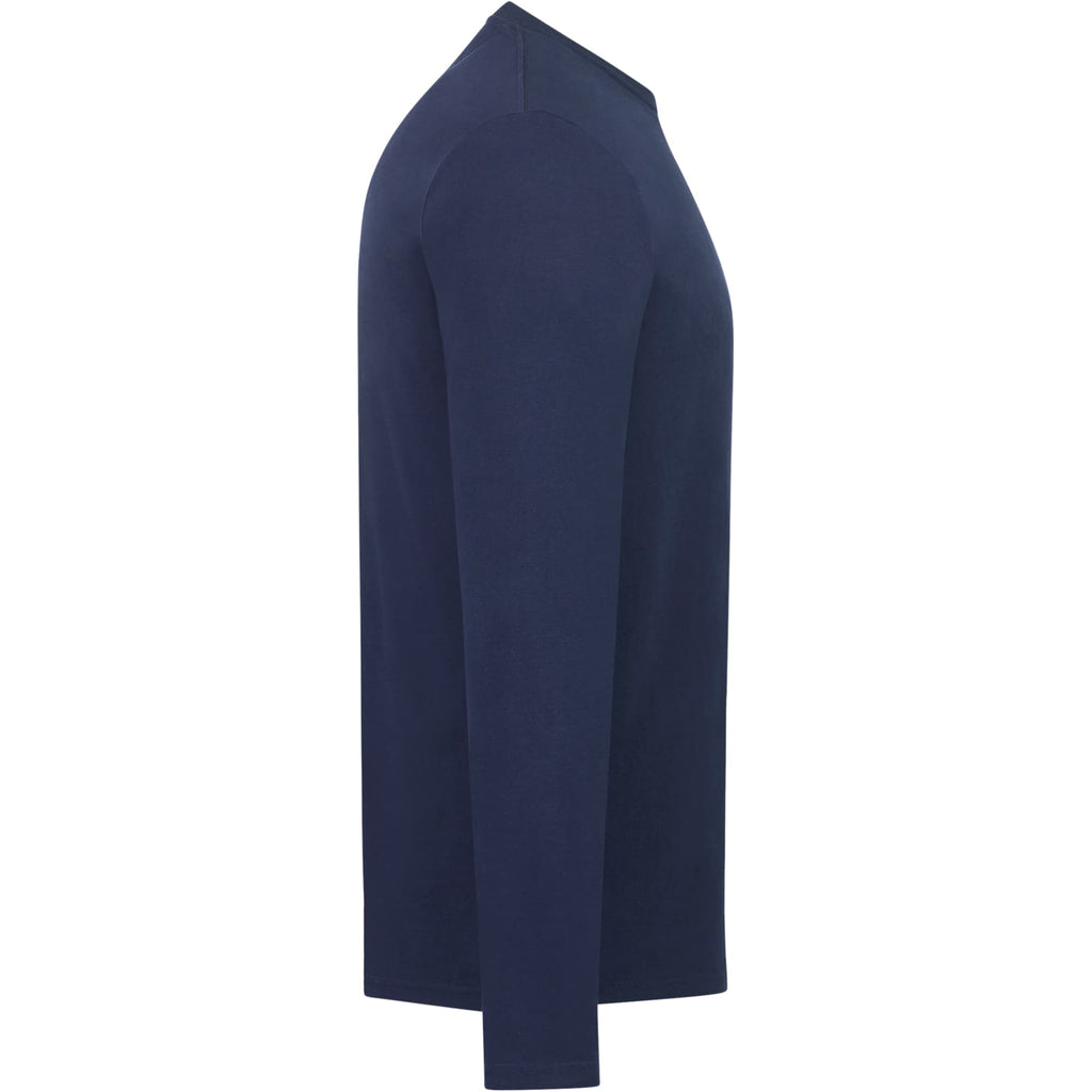tentree Long Sleeve Tee in Fairtrade Organic Cotton for Men Transfer - ten Dress Blue - Right Side