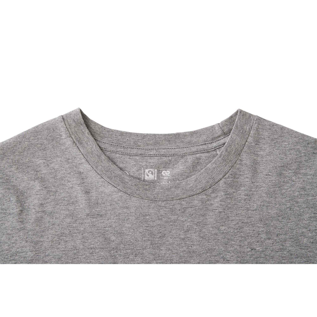 tentree Long Sleeve Tee in Fairtrade Organic Cotton for Men Transfer - ten Heather Grey - Detail 2