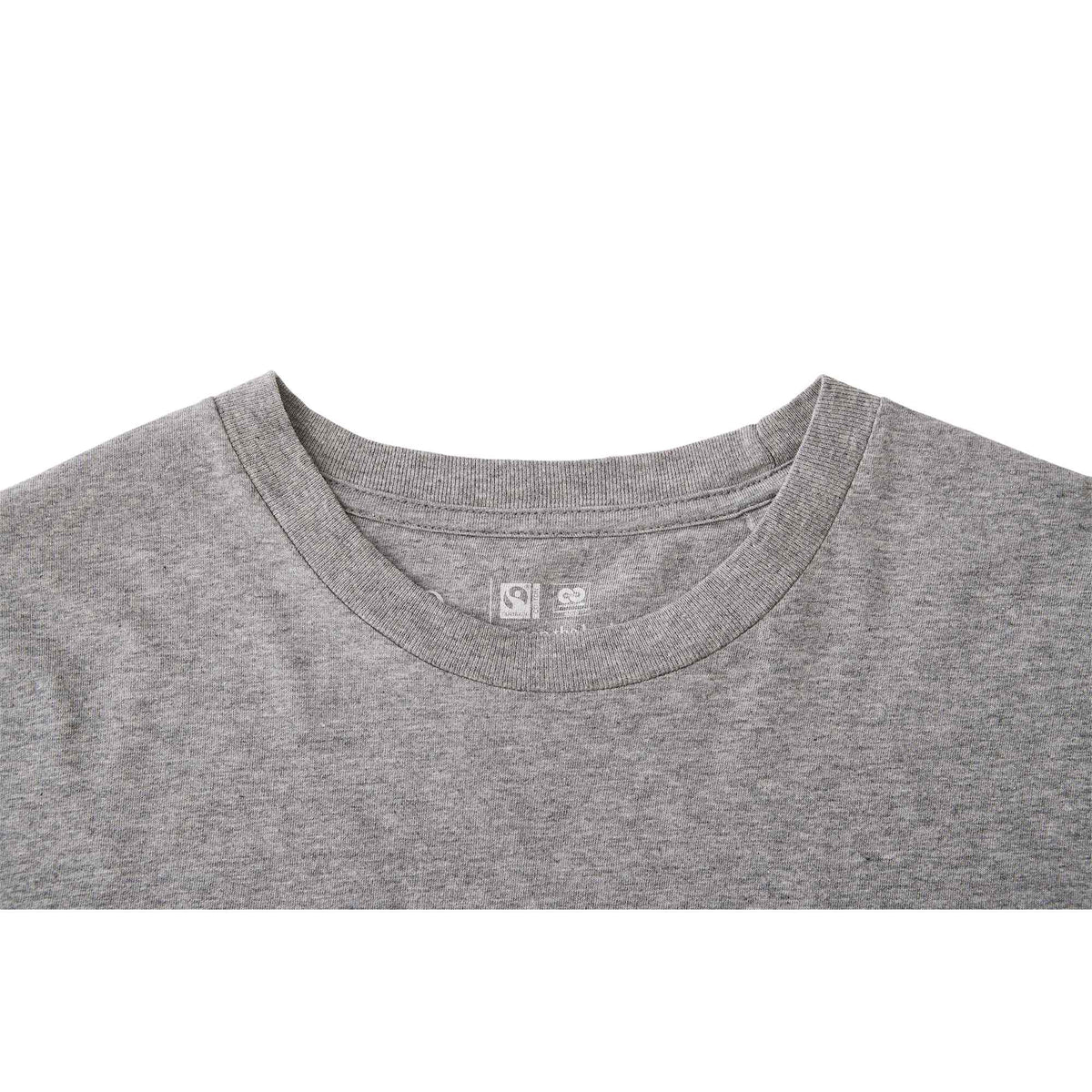 tentree Long Sleeve Tee in Fairtrade Organic Cotton for Men Transfer - ten Heather Grey - Detail 2