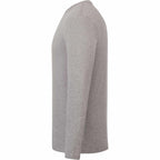 tentree Long Sleeve Tee in Fairtrade Organic Cotton for Men Transfer - ten Heather Grey - Left Side