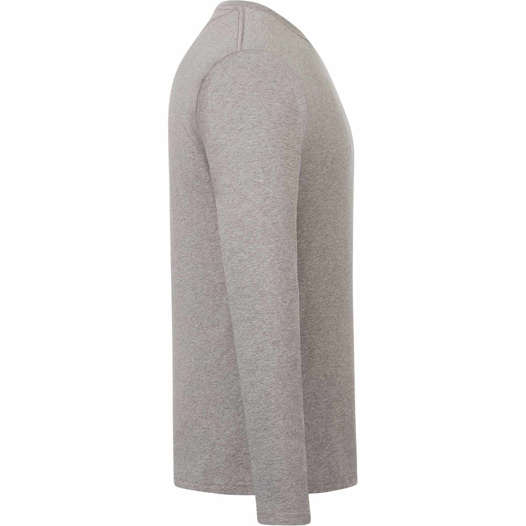 tentree Long Sleeve Tee in Fairtrade Organic Cotton for Men Transfer - ten Heather Grey - Right Side