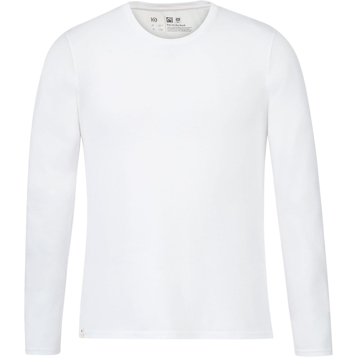 tentree Long Sleeve Tee in Fairtrade Organic Cotton for Men Transfer - ten White - Front