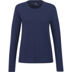 tentree Long Sleeve Tee in Fairtrade Organic Cotton for Women Transfer - ten Dress Blue - Front