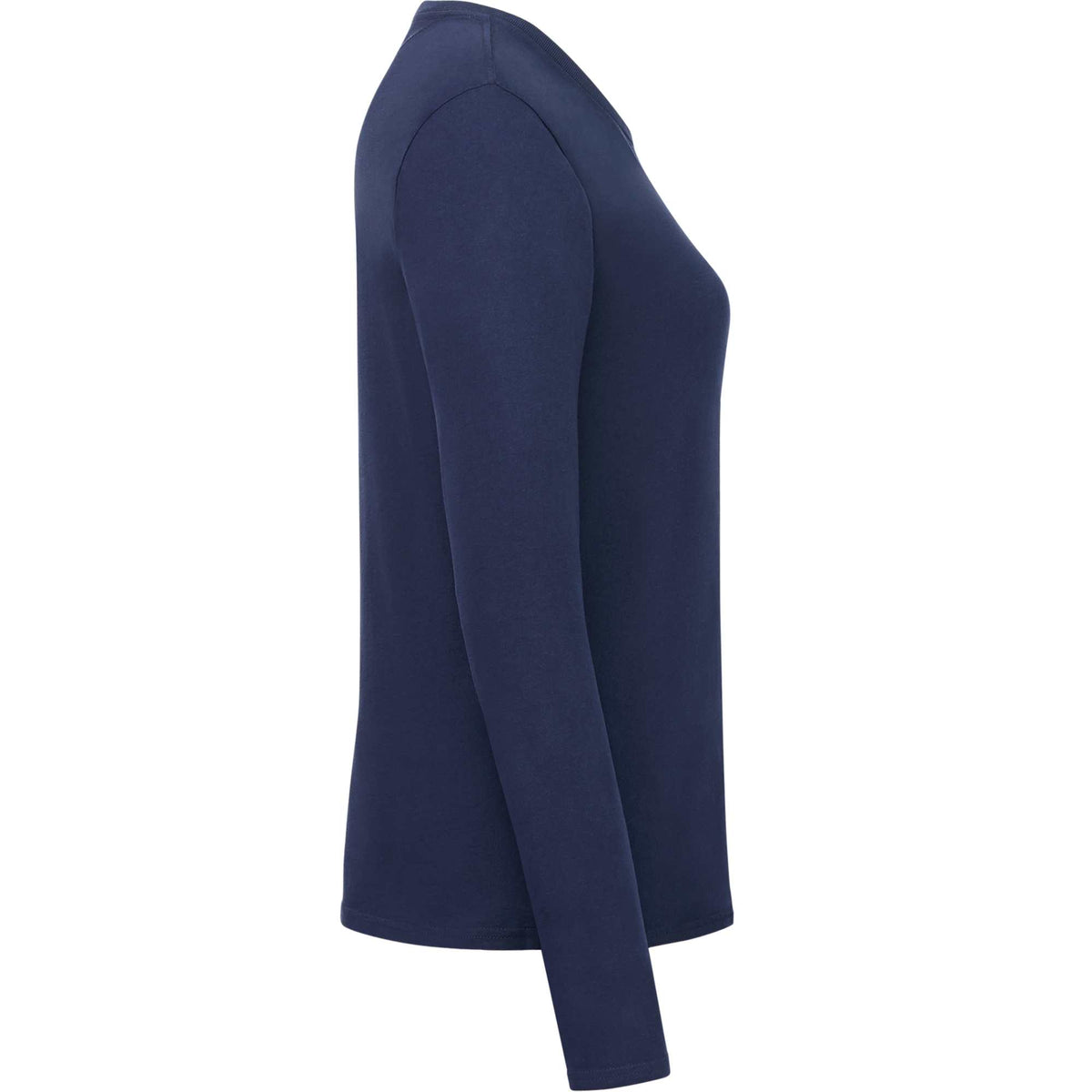 tentree Long Sleeve Tee in Fairtrade Organic Cotton for Women Transfer - ten Dress Blue - Right Side