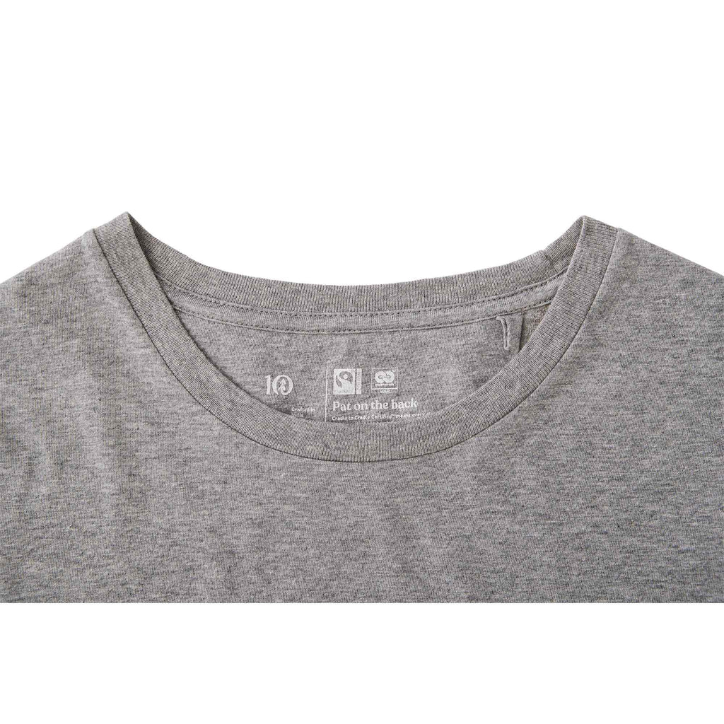 tentree Long Sleeve Tee in Fairtrade Organic Cotton for Women Transfer - ten Heather Grey - Detail 2