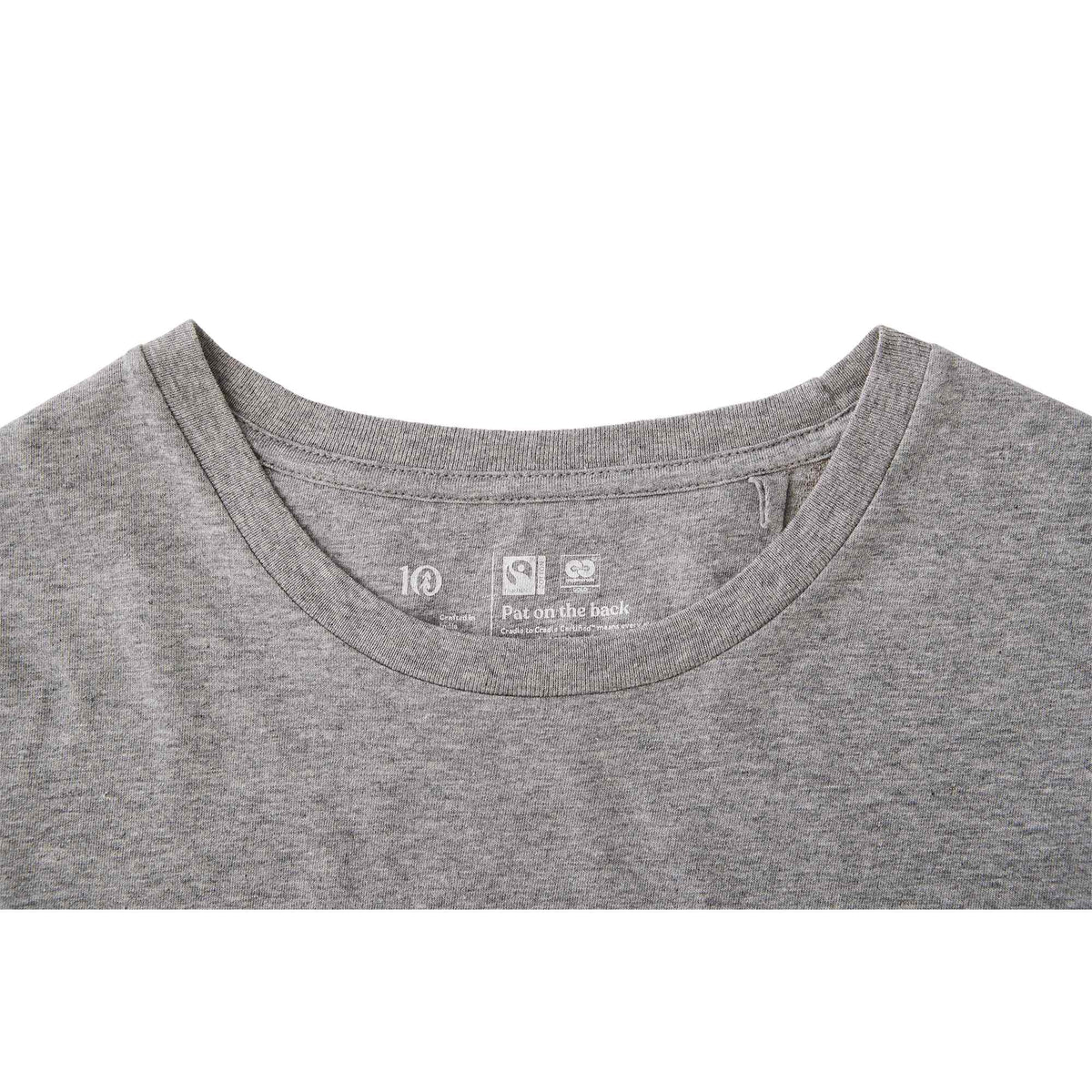 tentree Long Sleeve Tee in Fairtrade Organic Cotton for Women Transfer - ten Heather Grey - Detail 2