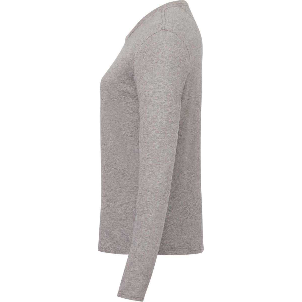 tentree Long Sleeve Tee in Fairtrade Organic Cotton for Women Transfer - ten Heather Grey - Left Side