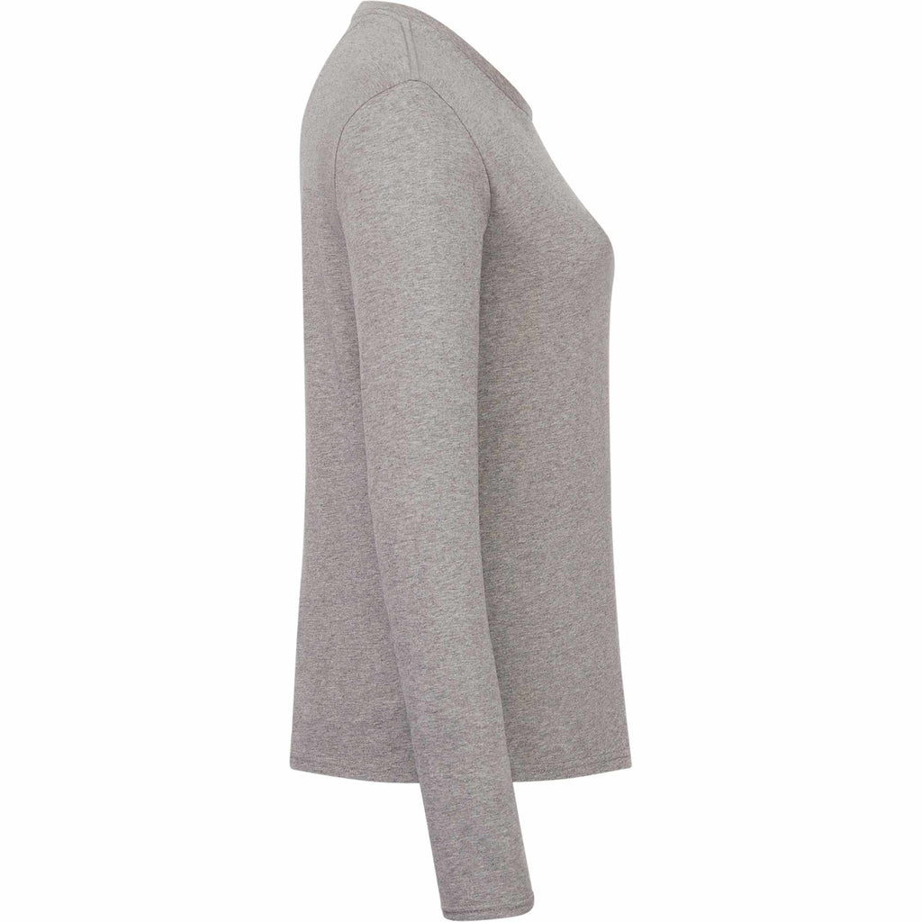 tentree Long Sleeve Tee in Fairtrade Organic Cotton for Women Transfer - ten Heather Grey - Right Side