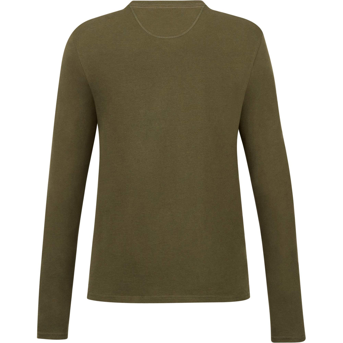 tentree Long Sleeve Tee in Fairtrade Organic Cotton for Women Transfer - ten Olive Night Green - Back