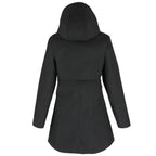 tentree Nimbus Long Waterproof Rain Jacket for Women Transfer - ten Meteorite Black - Back
