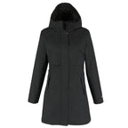tentree Nimbus Long Waterproof Rain Jacket for Women Transfer - ten Meteorite Black - Front