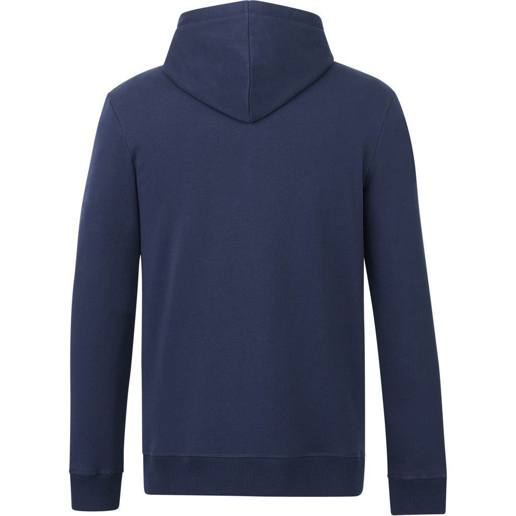 Tentree Organic Cotton Full Zip Hoodie for Men Embroidery - ten Dress Blue - Back