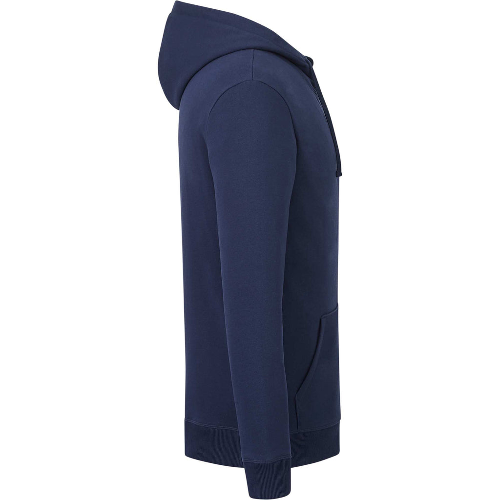 Tentree Organic Cotton Full Zip Hoodie for Men Embroidery - ten Dress Blue - Right Side
