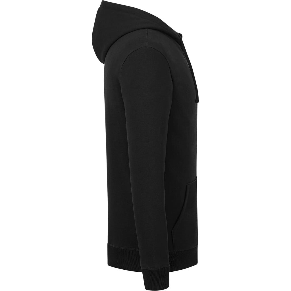 Tentree Organic Cotton Full Zip Hoodie for Men Embroidery - ten Meteorite Black - Right Side