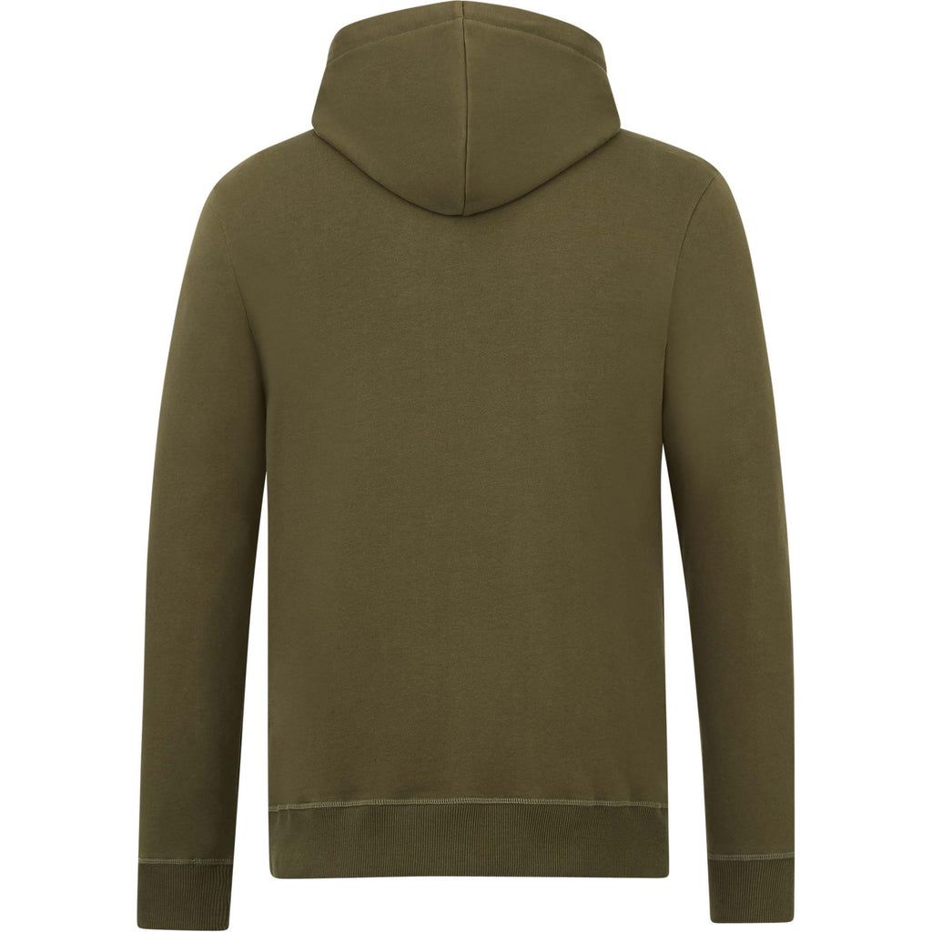 Tentree Organic Cotton Full Zip Hoodie for Men Transfer - ten Olive Night Green - Back
