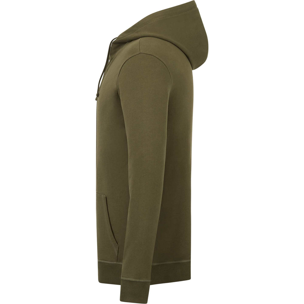 Tentree Organic Cotton Full Zip Hoodie for Men Transfer - ten Olive Night Green - Left Side