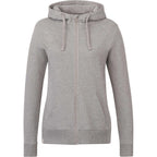 Tentree Organic Cotton Full Zip Hoodie for Women Embroidery - ten Heather Grey - Front