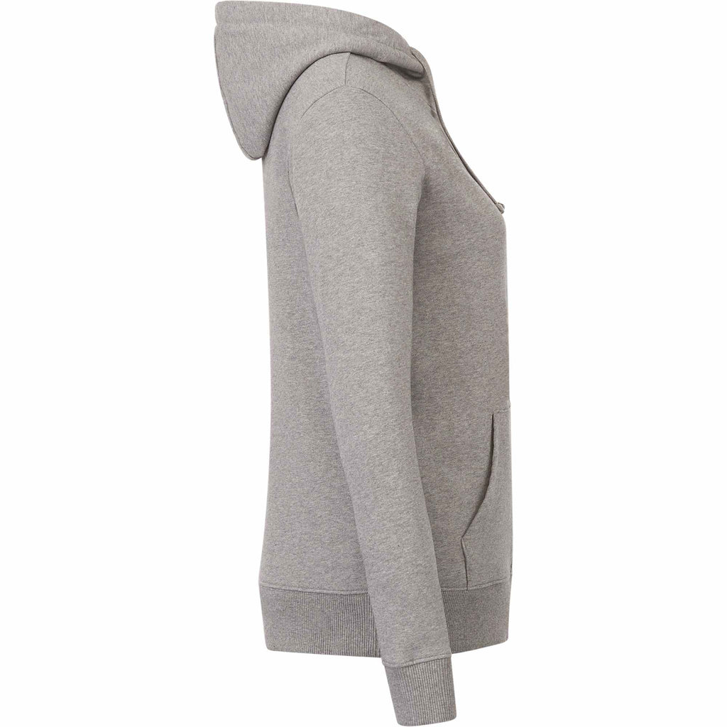 Tentree Organic Cotton Full Zip Hoodie for Women Embroidery - ten Heather Grey - Right Side