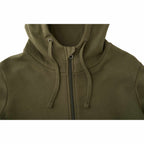 Tentree Organic Cotton Full Zip Hoodie for Women Embroidery - ten Olive Night Green - Detail
